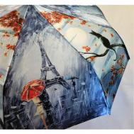 Зонт , автомат, 2 сложения, купол 98 см., 9 спиц, обратное сложение, для женщин, синий Romit Umbrella