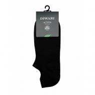 Мужские носки , 1 пара, укороченные, размер 27 (42-43), черный DiWaRi