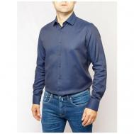 Рубашка , размер 44, синий Pierre Cardin