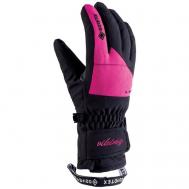 Перчатки , размер 7, черный, розовый VIKING