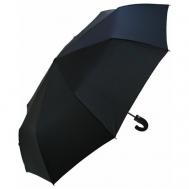 Зонт , полуавтомат, 3 сложения, купол 102 см., 9 спиц, система «антиветер», чехол в комплекте, для мужчин, черный Lantana Umbrella