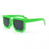Карнавальные очки  для праздника Пиксели, зеленые Riota