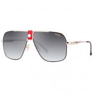 Солнцезащитные очки , квадратные, оправа: металл, с защитой от УФ, градиентные, серый Carrera
