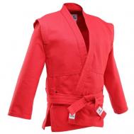 Куртка-кимоно  для дзюдо  с поясом, размер 54/52/180, красный Insane