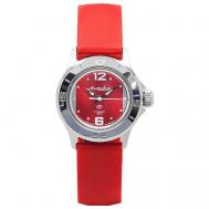 Наручные часы  051224, серебряный, красный Vostok