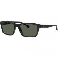 Солнцезащитные очки BOSS, прямоугольные, оправа: пластик, для мужчин, черный Hugo Boss
