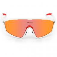 Солнцезащитные очки  114606, оправа: пластик, спортивные, ударопрочные, с защитой от УФ, зеркальные, белый Northug