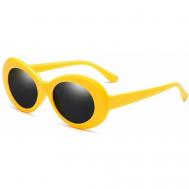 Солнцезащитные очки  OCHKKG, овальные, оправа: пластик, с защитой от УФ, желтый alvi lovely