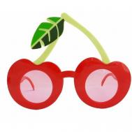 Карнавальные очки "Вишенки" красные, украшение для праздника Веселуха
