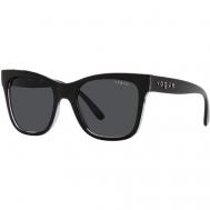 Солнцезащитные очки , кошачий глаз, оправа: пластик, с защитой от УФ, для женщин, черный Vogue® Eyewear