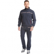 Костюм , олимпийка и брюки, силуэт прямой, карманы, размер 48, синий Tagerton