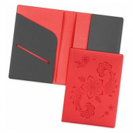 Обложка для паспорта  Обложка на паспорт KOP-01, красный, черный Flexpocket