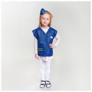 Карнавальный костюм "Стюардесса", жилетка, пилотка, 4-6 лет, рост 110-122 см Нет бренда