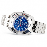 Наручные часы  Амфибия 710440, серебряный, синий Vostok
