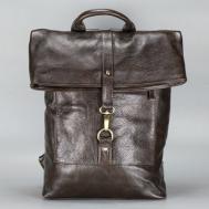 Рюкзак , натуральная кожа, отделение для ноутбука, коричневый Mantica
