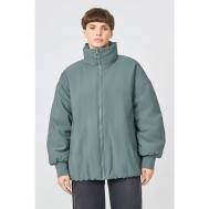 куртка  , демисезон/зима, средней длины, оверсайз, карманы, без капюшона, размер XS, зеленый Baon