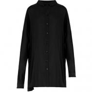 Рубашка  , нарядный стиль, полупрозрачная, размер s, черный Damir Doma