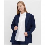 Школьный пиджак , карманы, размер 176, синий Button Blue