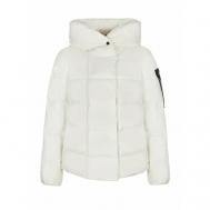 куртка  , демисезон/зима, средней длины, силуэт прямой, капюшон, карманы, размер 44, белый Peuterey