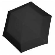 Мини-зонт , механика, 3 сложения, купол 90 см, 6 спиц, система «антиветер», чехол в комплекте, черный Knirps
