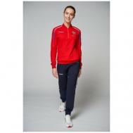 Костюм , олимпийка и брюки, силуэт полуприлегающий, размер XS, синий, красный Forward