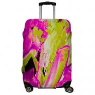 Чехол для чемодана , размер M, фиолетовый, зеленый LeJoy