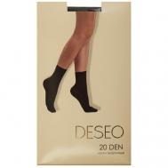 Женские носки , 20 den, размер one size, черный DESEO
