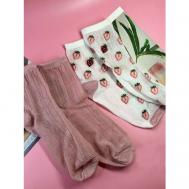 Женские носки , размер 36/41, белый, розовый LEVANT