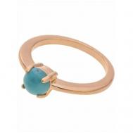 Кольцо помолвочное , амазонит, размер 17, голубой Lotus Jewelry