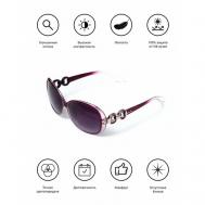 Солнцезащитные очки , кошачий глаз, оправа: пластик, с защитой от УФ, для женщин, фиолетовый ezstore