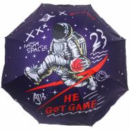 Мини-зонт , механика, 3 сложения, купол 90 см., 8 спиц, чехол в комплекте, фиолетовый Ultramarine