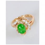 Кольцо помолвочное , хризопраз, размер 18, зеленый Lotus Jewelry
