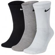 Носки , 3 пары, 3 уп., размер 45/49, мультиколор, черный, серый, белый Nike