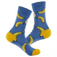 Носки , размер 36-42, голубой, желтый СовА