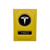 , натуральная кожа, желтый Tesla
