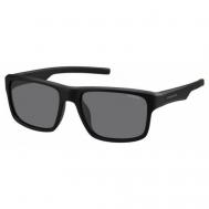 Солнцезащитные очки , прямоугольные, оправа: пластик, поляризационные, для мужчин, черный Polaroid