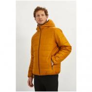 Куртка , демисезон/лето, силуэт прямой, подкладка, капюшон, карманы, манжеты, ветрозащитная, водонепроницаемая, размер 52, желтый Baon