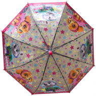 Зонт-трость , полуавтомат, система «антиветер», для девочек, розовый GALAXY OF UMBRELLAS