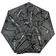Смарт-зонт , автомат, 3 сложения, купол 92 см., 7 спиц, чехол в комплекте, для женщин, черный Meddo
