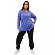 Костюм , толстовка и брюки, повседневный стиль, свободный силуэт, размер 60, фиолетовый НАТАЛИ
