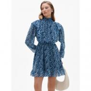 Платье , повседневное, полуприлегающее, мини, размер 46, синий TOPTOP