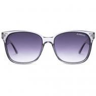 Солнцезащитные очки , прямоугольные, оправа: пластик, спортивные, с защитой от УФ, градиентные, для женщин, серый Alberto Casiano