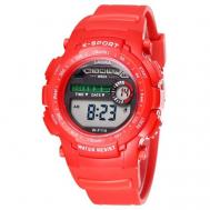 Наручные часы  Sports Электронные спортивные с секундомером, подсветкой, защитой от влаги и ударов, красный Lasika