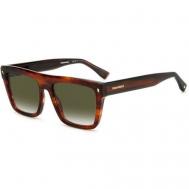 Солнцезащитные очки , кошачий глаз, оправа: пластик, для мужчин, коричневый DSquared2