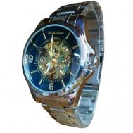 Наручные часы Часы наручные механические /с автоподзаводом, черный циферблат, металлический браслет/Yishidun 7777, золотой, черный Китай
