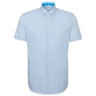 Рубашка , размер 39, голубой, белый Seidensticker
