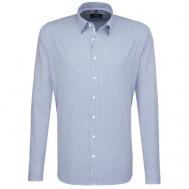 Рубашка , размер 40, белый, синий Seidensticker