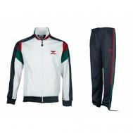 Костюм , олимпийка и брюки, силуэт прямой, карманы, размер 50, белый Montanasport