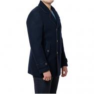 Пальто  демисезонное, карманы, размер 48 M, синий Formenti