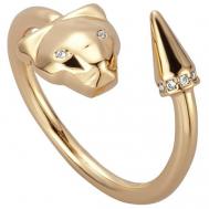 Кольцо , латунь, золочение, кристалл, размер 16.5, золотой, золотой Just Cavalli